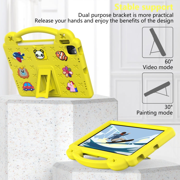 For iPad 2025 / 2022 Handle Kickstand Children EVA Shockproof Tablet Case(Yellow) - iPad 2025 / 2022 Cases by buy2fix | Online Shopping UK | buy2fix