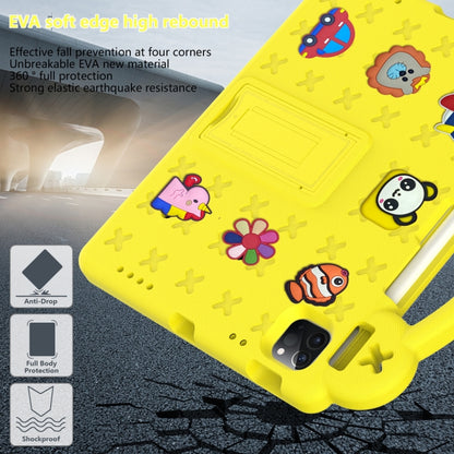 For iPad 2025 / 2022 Handle Kickstand Children EVA Shockproof Tablet Case(Yellow) - iPad 2025 / 2022 Cases by buy2fix | Online Shopping UK | buy2fix