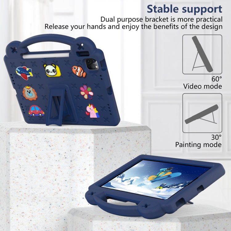 For iPad 2025 / 2022 Handle Kickstand Children EVA Shockproof Tablet Case(Navy Blue) - iPad 2025 / 2022 Cases by buy2fix | Online Shopping UK | buy2fix