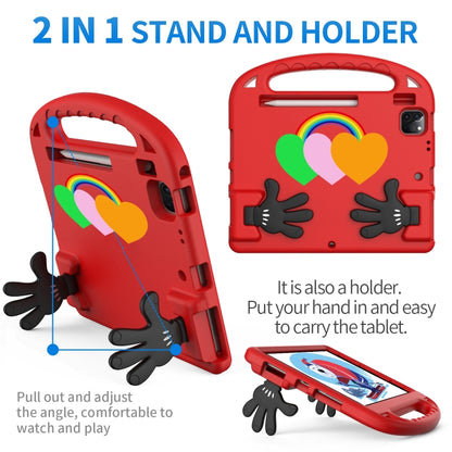 For iPad 2025 / 2022 Love Small Palm Holder EVA Tablet Case(Red) - iPad 2025 / 2022 Cases by buy2fix | Online Shopping UK | buy2fix