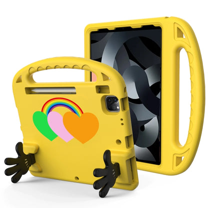 For iPad 2025 / 2022 Love Small Palm Holder EVA Tablet Case(Yellow) - iPad 2025 / 2022 Cases by buy2fix | Online Shopping UK | buy2fix