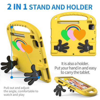 For iPad 2025 / 2022 Love Small Palm Holder EVA Tablet Case(Yellow) - iPad 2025 / 2022 Cases by buy2fix | Online Shopping UK | buy2fix