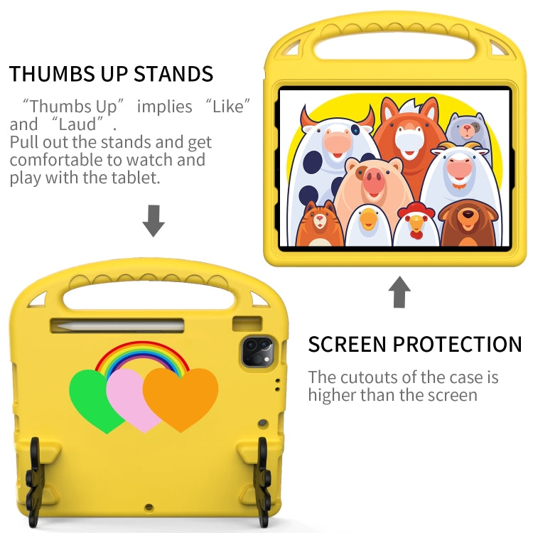 For iPad 2025 / 2022 Love Small Palm Holder EVA Tablet Case(Yellow) - iPad 2025 / 2022 Cases by buy2fix | Online Shopping UK | buy2fix