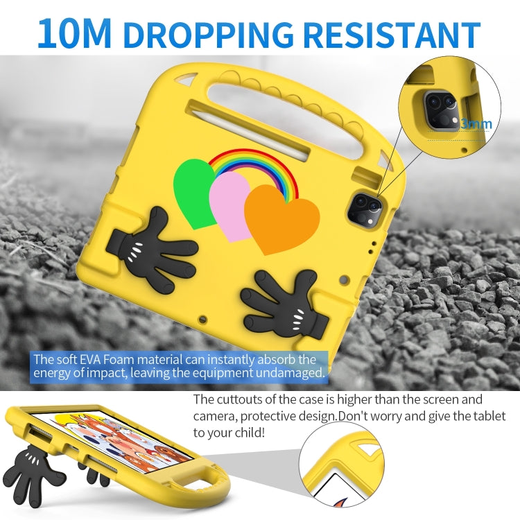 For iPad 2025 / 2022 Love Small Palm Holder EVA Tablet Case(Yellow) - iPad 2025 / 2022 Cases by buy2fix | Online Shopping UK | buy2fix