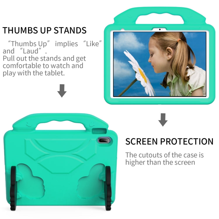 For iPad 2025 / 2022 Children EVA Shockproof Tablet Case with Thumb Bracket(Glacier Green) - iPad 2025 / 2022 Cases by buy2fix | Online Shopping UK | buy2fix