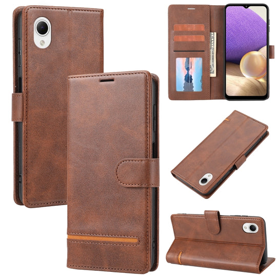 For Samsung Galaxy A22e / A23e / A23s / A23 5G JP Classic Wallet Flip Leather Phone Case(Brown)