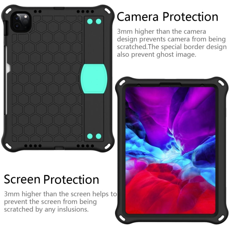 For iPad 2025 / 2022 Honeycomb Design EVA + PC Anti Falling Tablet Protective Case(Black Mint Green) - iPad 2025 / 2022 Cases by buy2fix | Online Shopping UK | buy2fix