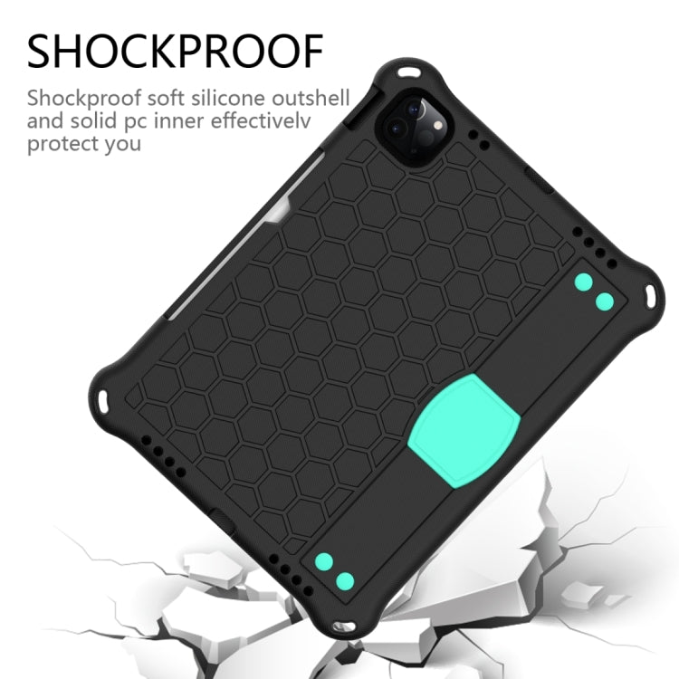 For iPad 2025 / 2022 Honeycomb Design EVA + PC Anti Falling Tablet Protective Case(Black Mint Green) - iPad 2025 / 2022 Cases by buy2fix | Online Shopping UK | buy2fix