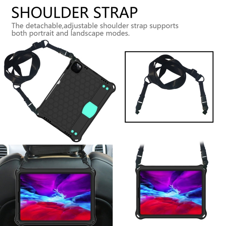 For iPad 2025 / 2022 Honeycomb Design EVA + PC Anti Falling Tablet Protective Case(Black Mint Green) - iPad 2025 / 2022 Cases by buy2fix | Online Shopping UK | buy2fix