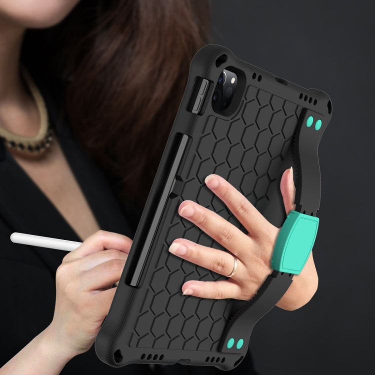 For iPad 2025 / 2022 Honeycomb Design EVA + PC Anti Falling Tablet Protective Case(Black Mint Green) - iPad 2025 / 2022 Cases by buy2fix | Online Shopping UK | buy2fix