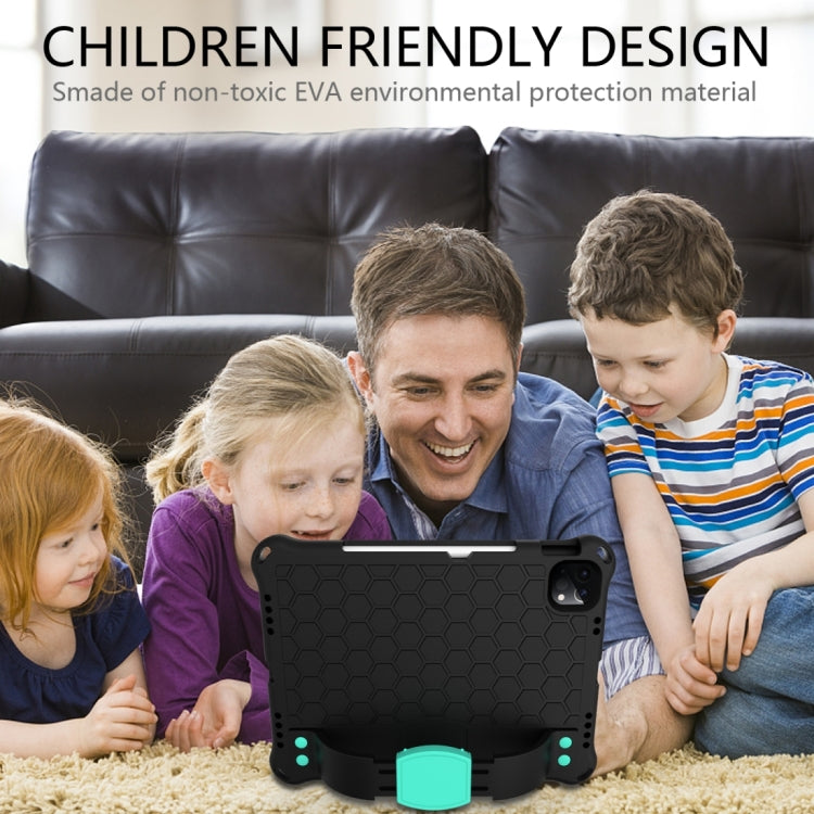 For iPad 2025 / 2022 Honeycomb Design EVA + PC Anti Falling Tablet Protective Case(Black Mint Green) - iPad 2025 / 2022 Cases by buy2fix | Online Shopping UK | buy2fix