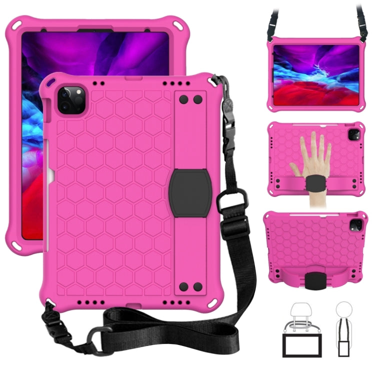 For iPad 2025 / 2022 Honeycomb Design EVA + PC Anti Falling Tablet Protective Case(Rose Red Black) - iPad 2025 / 2022 Cases by buy2fix | Online Shopping UK | buy2fix