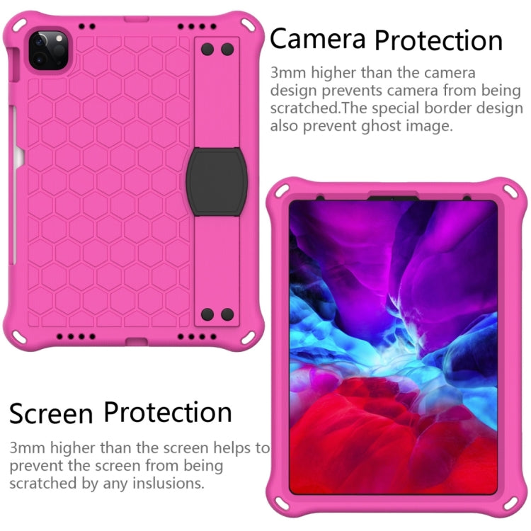 For iPad 2025 / 2022 Honeycomb Design EVA + PC Anti Falling Tablet Protective Case(Rose Red Black) - iPad 2025 / 2022 Cases by buy2fix | Online Shopping UK | buy2fix