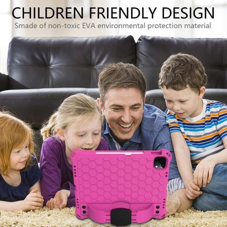 For iPad 2025 / 2022 Honeycomb Design EVA + PC Anti Falling Tablet Protective Case(Rose Red Black) - iPad 2025 / 2022 Cases by buy2fix | Online Shopping UK | buy2fix