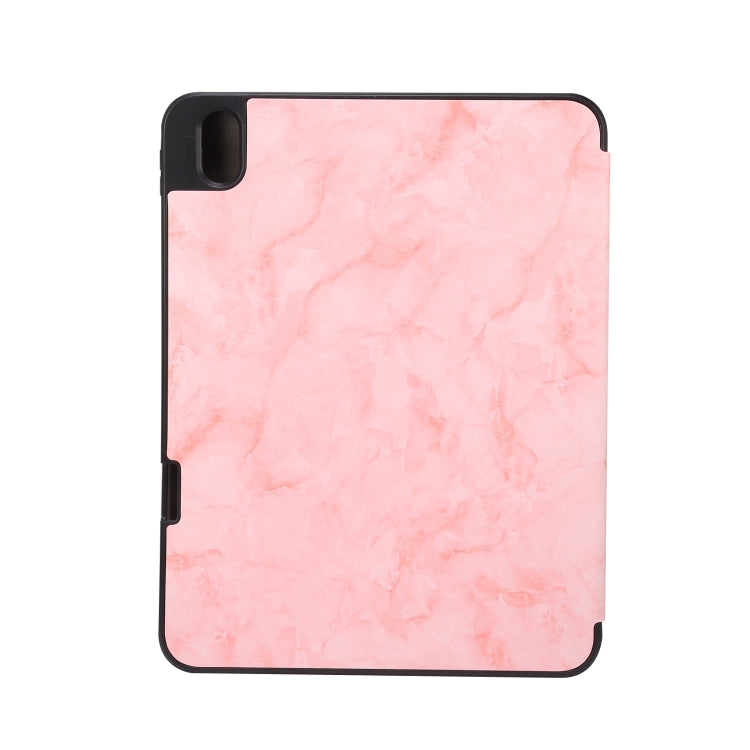 For iPad 2025 / 2022 Three-fold Marble Texture Protective Tablet Case with Pen Slot(Pink) - iPad 2025 / 2022 Cases by buy2fix | Online Shopping UK | buy2fix