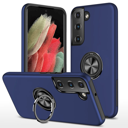 For Samsung Galaxy S23+ 5G PC + TPU Magnetic Phone Case with Invisible Ring Holder(Navy Blue)