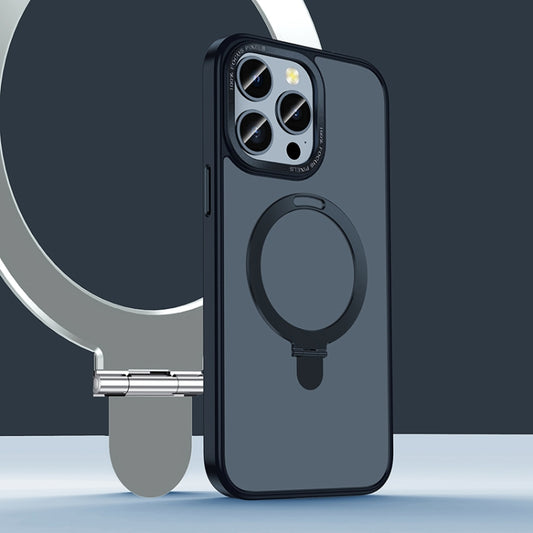 For iPhone 14 Pro Max Yadun Holder Magsefe Phone Case(Black) - iPhone 14 Pro Max Cases by buy2fix | Online Shopping UK | buy2fix