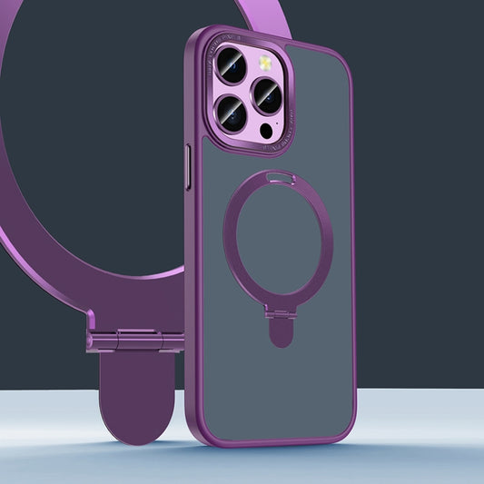 For iPhone 13 Pro Max Yadun Holder Magsefe Phone Case(Purple) - iPhone 13 Pro Max Cases by buy2fix | Online Shopping UK | buy2fix