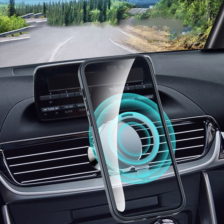 For iPhone 13 Pro Max Yadun Holder Magsefe Phone Case(Silver Black) - iPhone 13 Pro Max Cases by buy2fix | Online Shopping UK | buy2fix