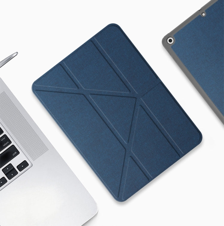 For iPad 2025 / 2022 Mutural Multi-fold Smart Leather Tablet Case(Blue) - iPad 2025 / 2022 Cases by buy2fix | Online Shopping UK | buy2fix