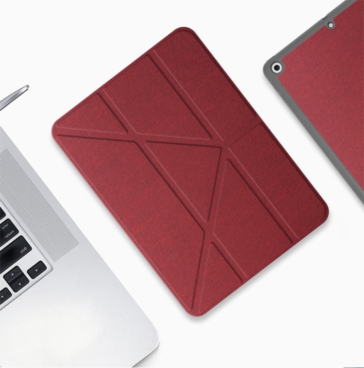 For iPad 2025 / 2022 Mutural Multi-fold Smart Leather Tablet Case(Red) - iPad 2025 / 2022 Cases by buy2fix | Online Shopping UK | buy2fix