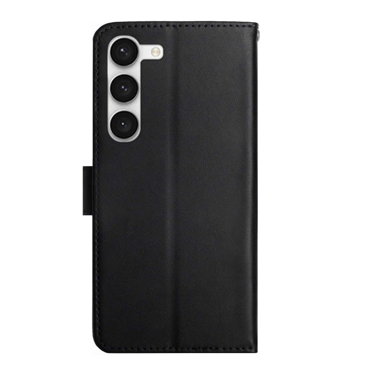 For Samsung Galaxy S23+ 5G Genuine Leather Fingerprint-proof Flip Phone Case(Black) - Galaxy S23+ 5G Cases by buy2fix | Online Shopping UK | buy2fix