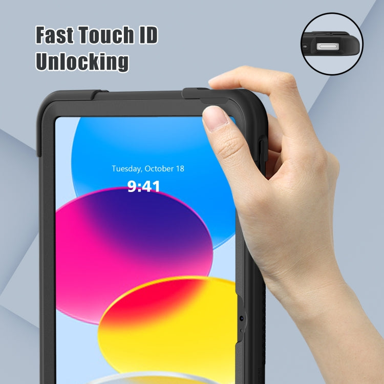 For iPad 2025 / 2022 Contrast Color Silicone + PC Tablet Case with Holder(Black) - iPad 2025 / 2022 Cases by buy2fix | Online Shopping UK | buy2fix