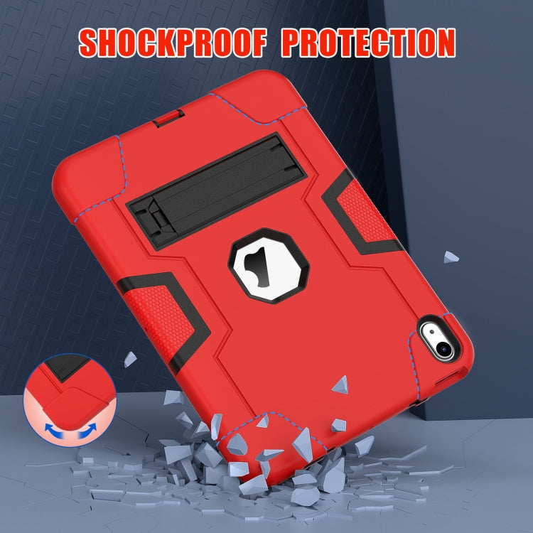 For iPad 2025 / 2022 Contrast Color Silicone + PC Tablet Case with Holder(Red Black) - iPad 2025 / 2022 Cases by buy2fix | Online Shopping UK | buy2fix