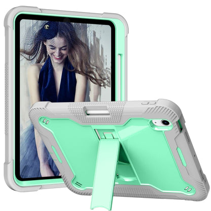 For iPad 2025 / 2022 Silicone + PC Shockproof Tablet Case(Mint Green+Grey) - iPad 2025 / 2022 Cases by buy2fix | Online Shopping UK | buy2fix