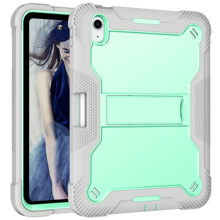 For iPad 2025 / 2022 Silicone + PC Shockproof Tablet Case(Mint Green+Grey) - iPad 2025 / 2022 Cases by buy2fix | Online Shopping UK | buy2fix