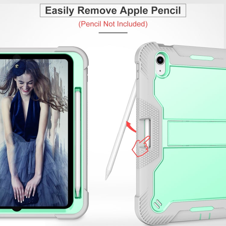 For iPad 2025 / 2022 Silicone + PC Shockproof Tablet Case(Mint Green+Grey) - iPad 2025 / 2022 Cases by buy2fix | Online Shopping UK | buy2fix