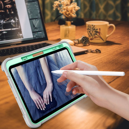 For iPad 2025 / 2022 Silicone + PC Shockproof Tablet Case(Mint Green+Grey) - iPad 2025 / 2022 Cases by buy2fix | Online Shopping UK | buy2fix