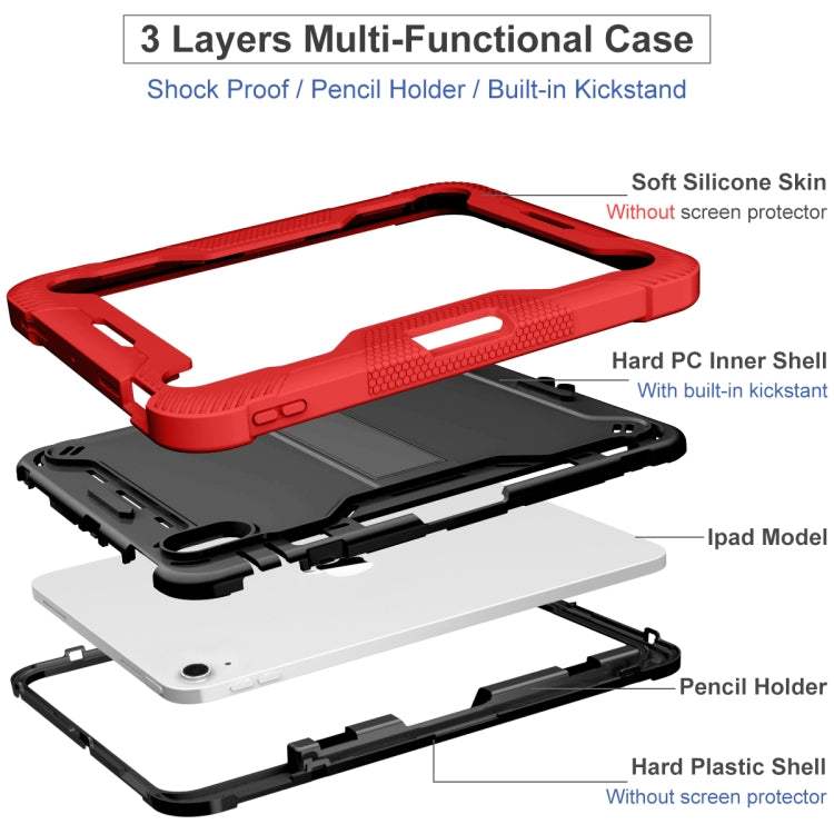 For iPad 2025 / 2022 Silicone + PC Shockproof Tablet Case(Red+Black) - iPad 2025 / 2022 Cases by buy2fix | Online Shopping UK | buy2fix