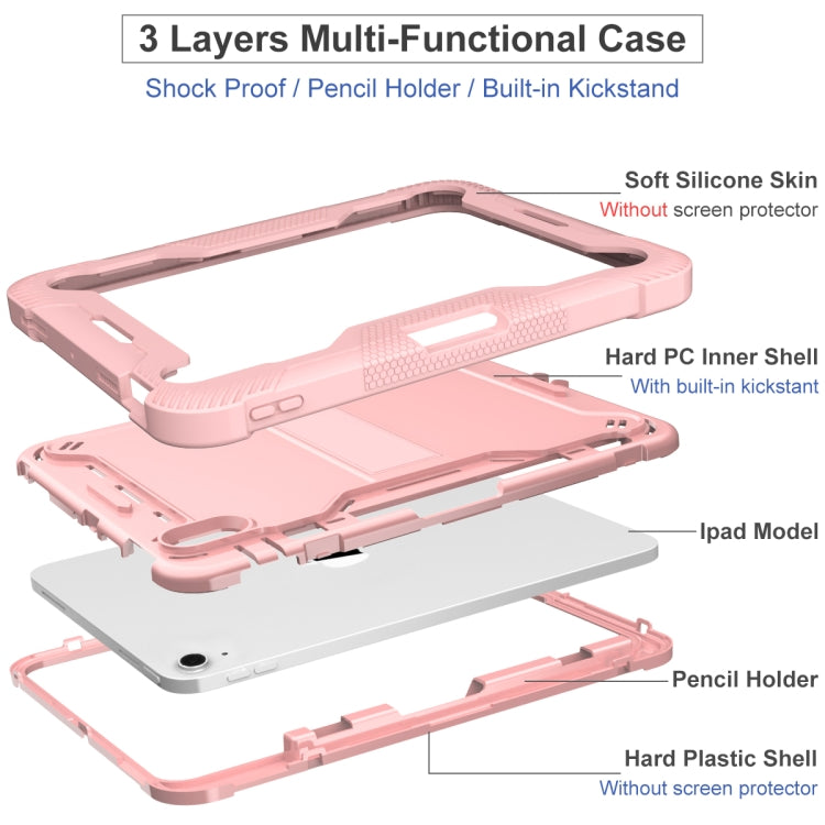 For iPad 2025 / 2022 Silicone + PC Shockproof Tablet Case(Rose Gold) - iPad 2025 / 2022 Cases by buy2fix | Online Shopping UK | buy2fix