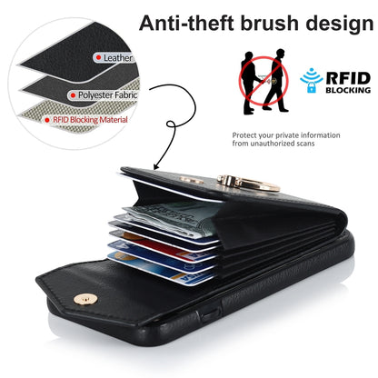 For iPhone SE 2022 / SE 2020 / 8 / 7 Anti-theft RFID Card Slot Phone Case(Black) - iPhone SE 2022 / 2020 / 8 / 7 Cases by buy2fix | Online Shopping UK | buy2fix