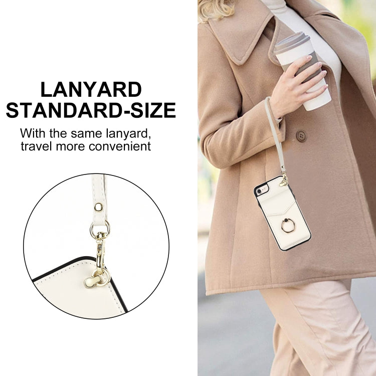 For iPhone SE 2022 / SE 2020 / 8 / 7 Anti-theft RFID Card Slot Phone Case(Beige) - iPhone SE 2022 / 2020 / 8 / 7 Cases by buy2fix | Online Shopping UK | buy2fix