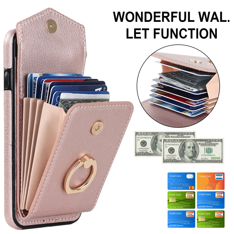 For iPhone SE 2022 / SE 2020 / 8 / 7 Anti-theft RFID Card Slot Phone Case(Rose Gold) - iPhone SE 2022 / 2020 / 8 / 7 Cases by buy2fix | Online Shopping UK | buy2fix