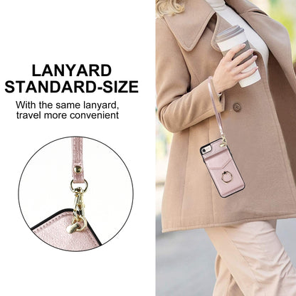 For iPhone SE 2022 / SE 2020 / 8 / 7 Anti-theft RFID Card Slot Phone Case(Rose Gold) - iPhone SE 2022 / 2020 / 8 / 7 Cases by buy2fix | Online Shopping UK | buy2fix