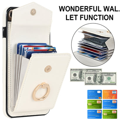 For iPhone 8 Plus / 7 Plus Anti-theft RFID Card Slot Phone Case(Beige) - More iPhone Cases by buy2fix | Online Shopping UK | buy2fix