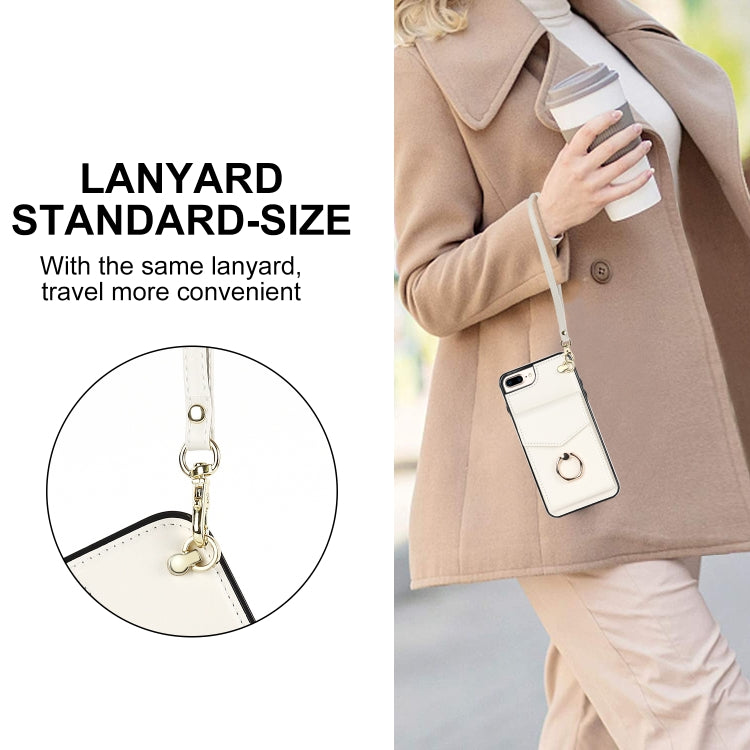 For iPhone 8 Plus / 7 Plus Anti-theft RFID Card Slot Phone Case(Beige) - More iPhone Cases by buy2fix | Online Shopping UK | buy2fix