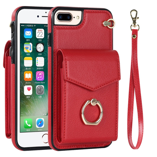 For iPhone 8 Plus / 7 Plus Anti-theft RFID Card Slot Phone Case(Red) - More iPhone Cases by buy2fix | Online Shopping UK | buy2fix