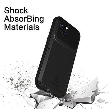 For iPhone 14 Plus LOVE MEI Metal Shockproof Life Waterproof Dustproof Phone Case(White) - iPhone 14 Plus Cases by LOVE MEI | Online Shopping UK | buy2fix