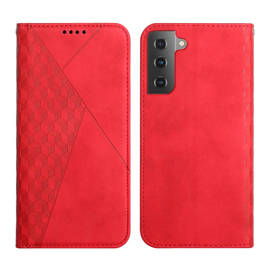 For Samsung Galaxy S23+ 5G Diamond Splicing Skin Feel Magnetic Leather Phone Case(Red)