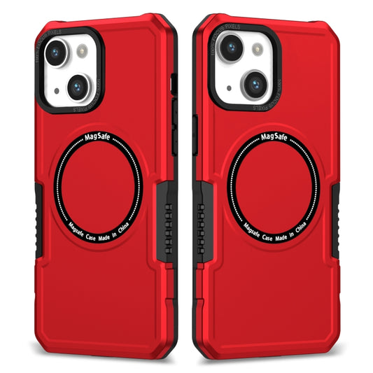 For iPhone 14 Plus MagSafe Shockproof Armor Phone Case(Red) - iPhone 14 Plus Cases by buy2fix | Online Shopping UK | buy2fix