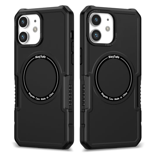 For iPhone 12 MagSafe Shockproof Armor Phone Case(Black) - iPhone 12 / 12 Pro Cases by buy2fix | Online Shopping UK | buy2fix