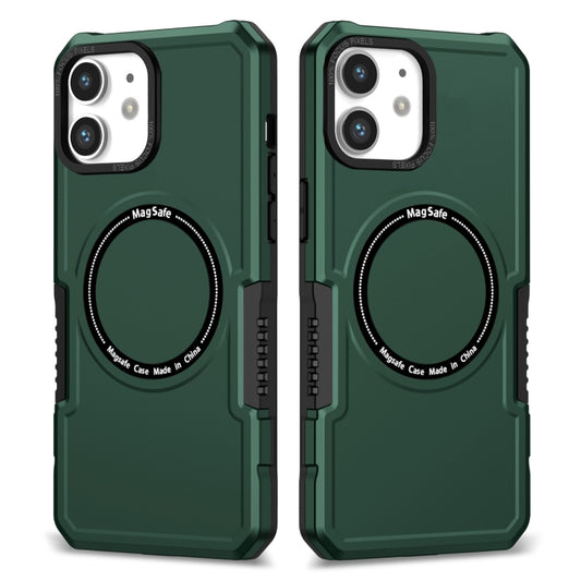 For iPhone 11 MagSafe Shockproof Armor Phone Case(Dark Green) by buy2fix