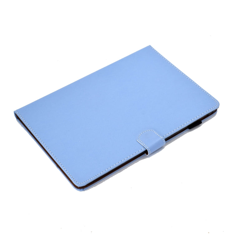 For iPad Pro 11 (2020) Sewing Thread Horizontal Solid Color Flat Leather Tablet Case with Sleep Function & Pen Cover & Anti Skid Strip & Card Slot & Holder(Light Star Blue) - iPad Pro 11 (2020) Cases by buy2fix | Online Shopping UK | buy2fix