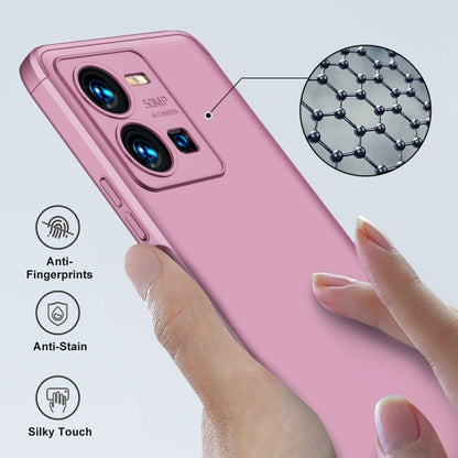 For vivo Y35 2022 GKK Three Stage Splicing Full Coverage PC Phone Case(Rose Gold) - vivo Cases by GKK | Online Shopping UK | buy2fix