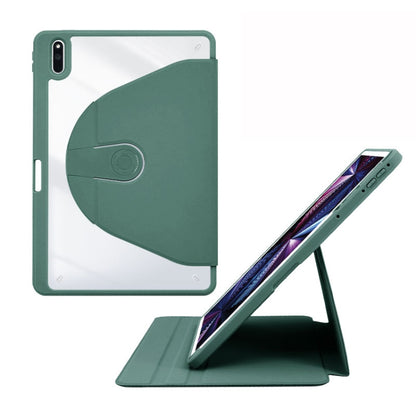 For Huawei MatePad Pro 11 2022 Acrylic 360 Degree Rotation Holder Tablet Leather Case(Emerald Green) - Huawei by buy2fix | Online Shopping UK | buy2fix