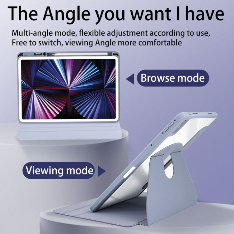 For Huawei MatePad Pro 11 2022 Acrylic 360 Degree Rotation Holder Tablet Leather Case(White Ice) - Huawei by buy2fix | Online Shopping UK | buy2fix